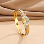Pulsera con Árbol de la Vida y Cristal dorado