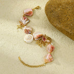 Pulsera de Conchas con Hermosas Perlas de Nácar