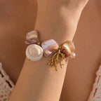 Pulsera de Conchas con Hermosas Perlas de Nácar