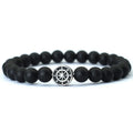 Pulsera con Brújula Rosa de los Vientos en Piedras Naturales ónix