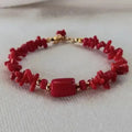 Pulsera con Coral Rojo