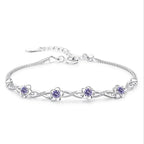 Pulsera con Finas Flores de Circonio
