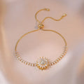 Pulsera con Flor Giratoria Antiestrés y Strass 1