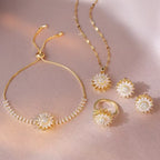 Pulsera con Flor Giratoria Antiestrés y Strass 1