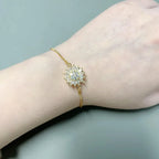 Pulsera con Flor Giratoria Antiestrés y Strass 2
