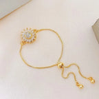 Pulsera con Flor Giratoria Antiestrés y Strass 2
