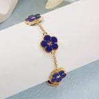 Pulsera con Flores para Mujer azul