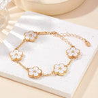 Pulsera con Flores para Mujer blanco