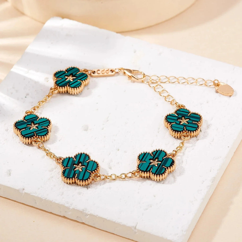 Pulsera con Flores para Mujer verde