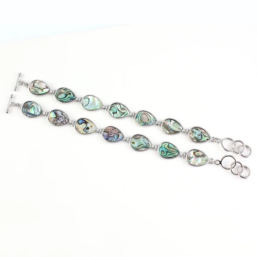 Pulsera con Gota de Agua en Concha