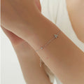 Bracelet avec initiale en strass - lettre