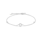 Bracelet avec initiale en strass - lettre