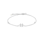 Bracelet avec initiale en strass - lettre