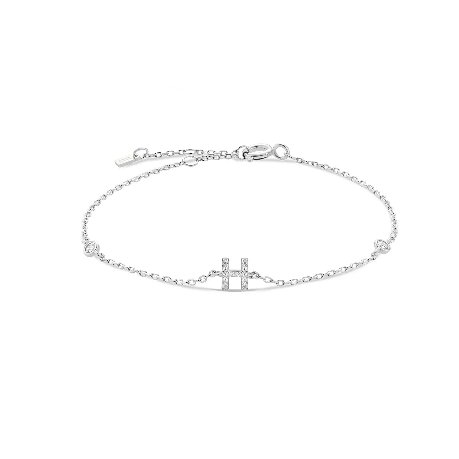Bracelet avec initiale en strass - lettre