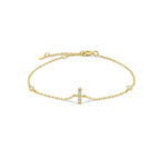 Bracelet avec initiale en strass - lettre