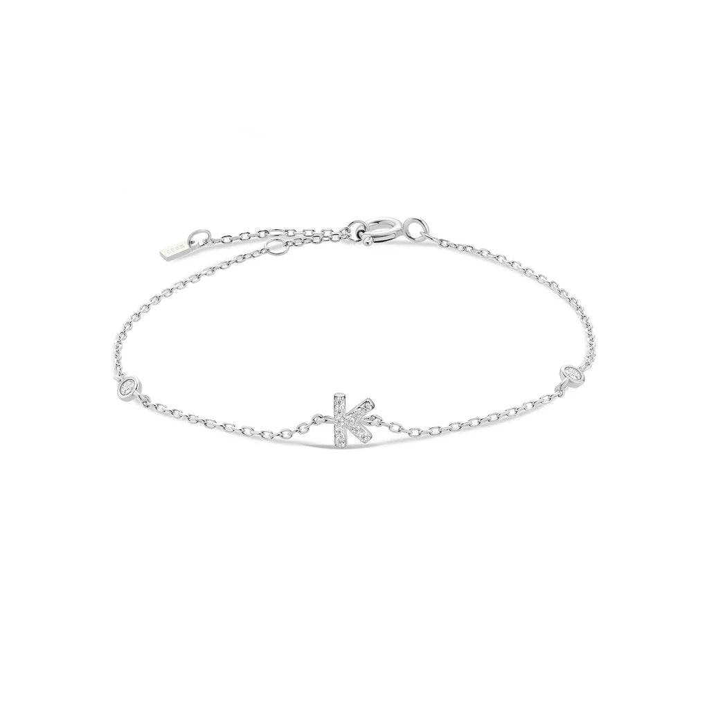 Bracelet avec initiale en strass - lettre