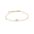 Bracelet avec initiale en strass - lettre