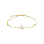 Bracelet avec initiale en strass - lettre