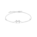 Bracelet avec initiale en strass - lettre