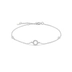 Bracelet avec initiale en strass - lettre