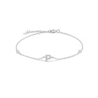 Bracelet avec initiale en strass - lettre