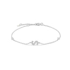 Bracelet avec initiale en strass - lettre