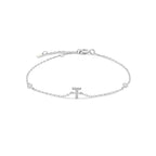 Bracelet avec initiale en strass - lettre