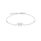Bracelet avec initiale en strass - lettre