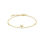 Bracelet avec initiale en strass - lettre