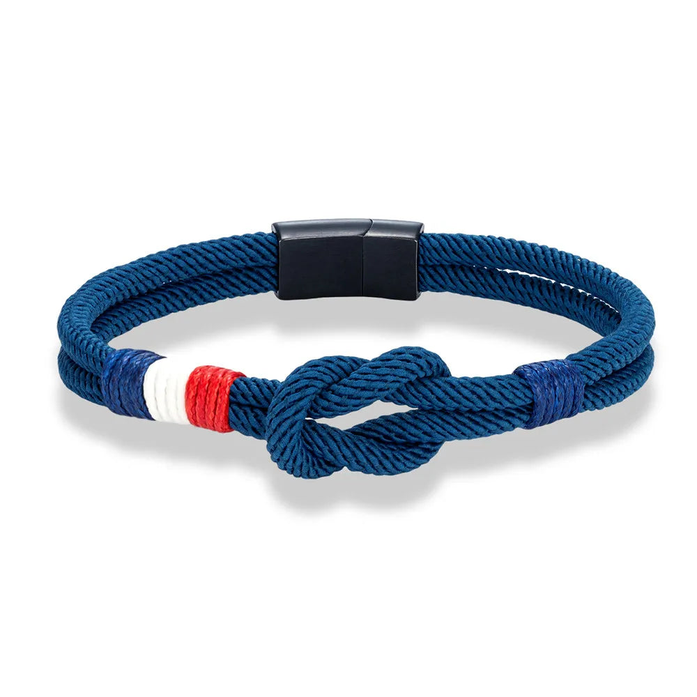 Bracelet avec noeud marin en corde