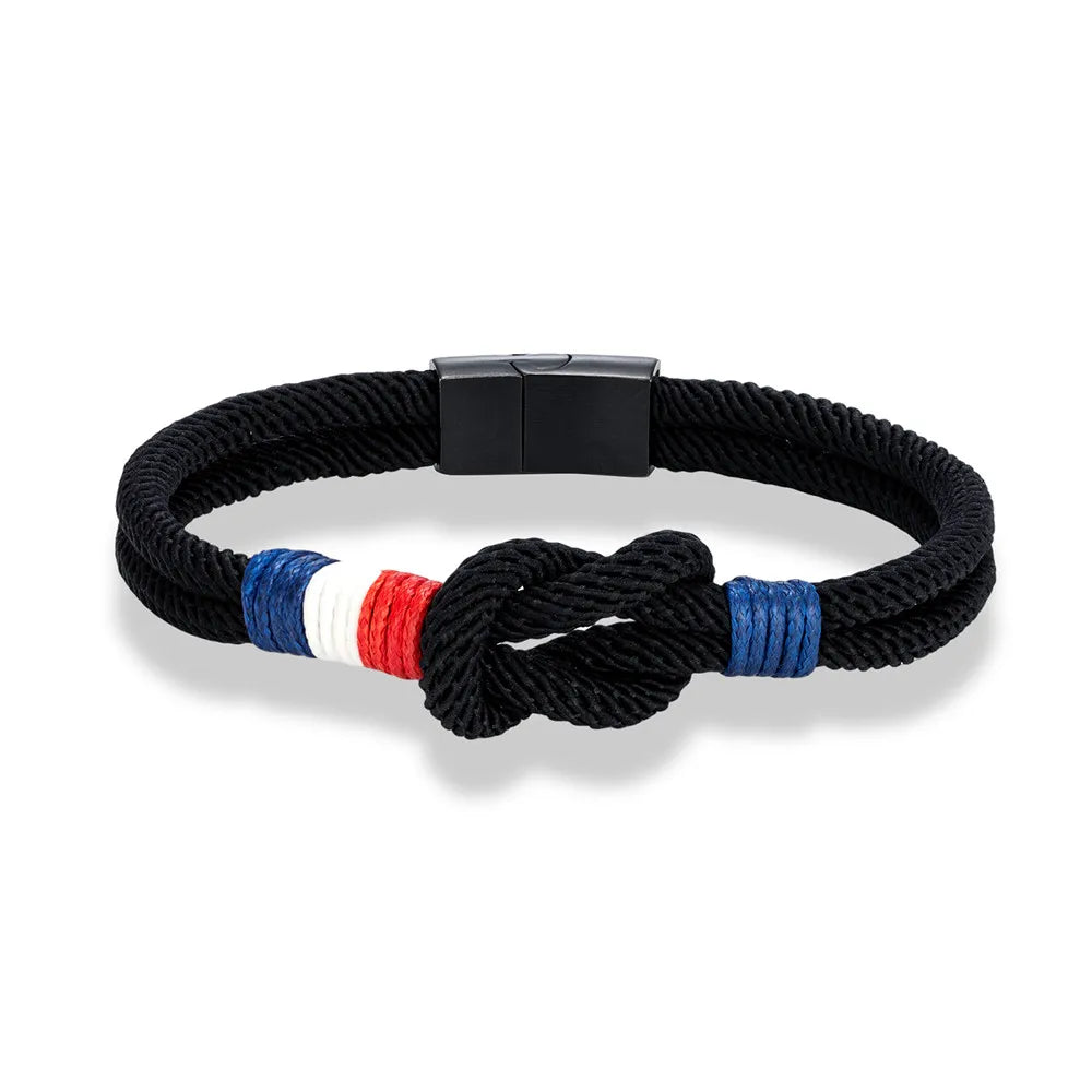 Bracelet avec noeud marin en corde
