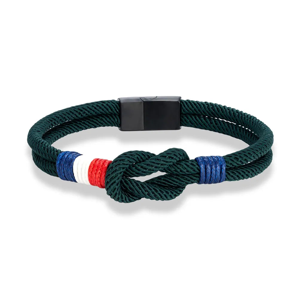 Bracelet avec noeud marin en corde