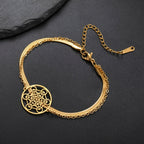 Pulsera con Colgante Cubo de Metatrón oro