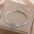Pulsera con Colgante Cubo de Metatrón plata