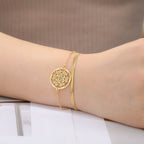 Pulsera con Colgante Cubo de Metatrón oro