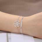 Pulsera con Colgante Cubo de Metatrón plata