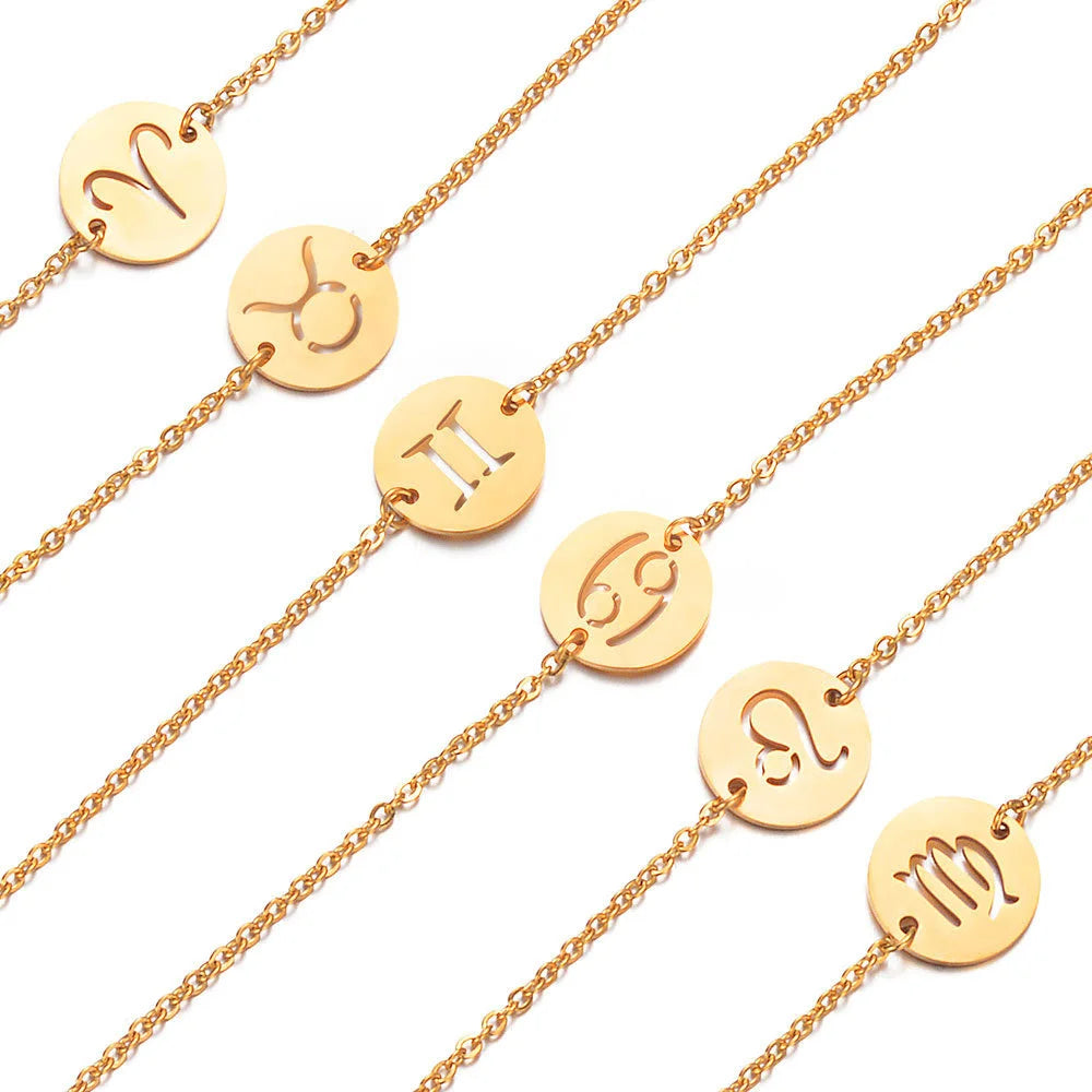 Pulsera con Colgante del Signo del Zodiaco Astrológico
