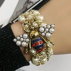 Bracelet avec perles abeille