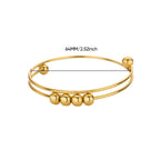 Pulsera con Perlas Giratorias Antiestrés para Hombre o Mujer oro