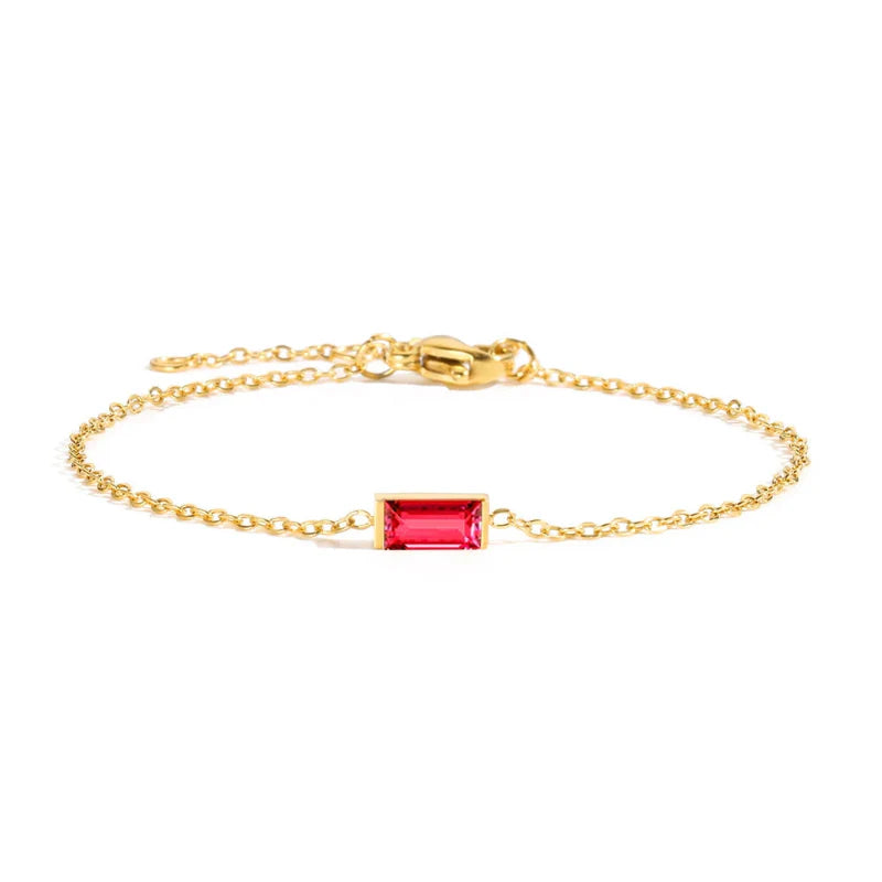 Pulsera con Piedra de Nacimiento Colorida