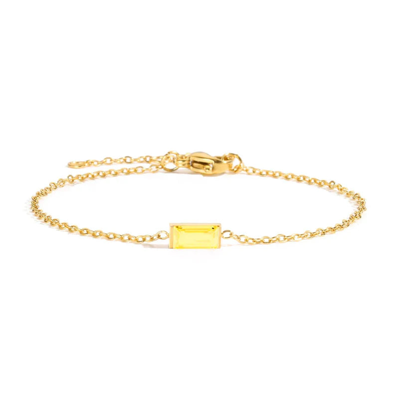 Pulsera con Piedra de Nacimiento Colorida