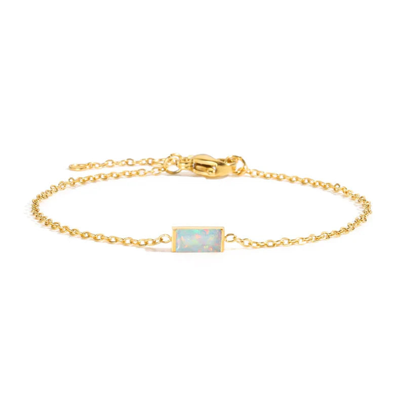 Pulsera con Piedra de Nacimiento Colorida