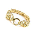 Pulsera con Calaveras para Hombre en oro