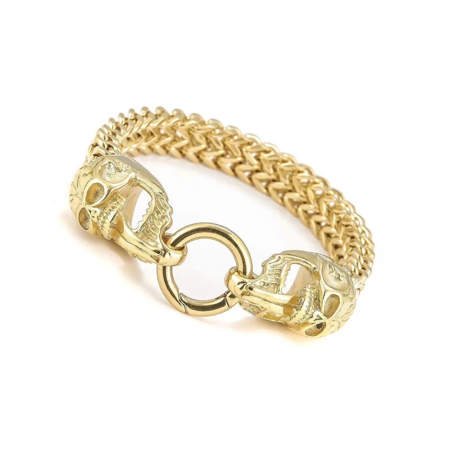 Pulsera con Calaveras para Hombre en oro