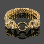 Pulsera con Calaveras para Hombre en oro