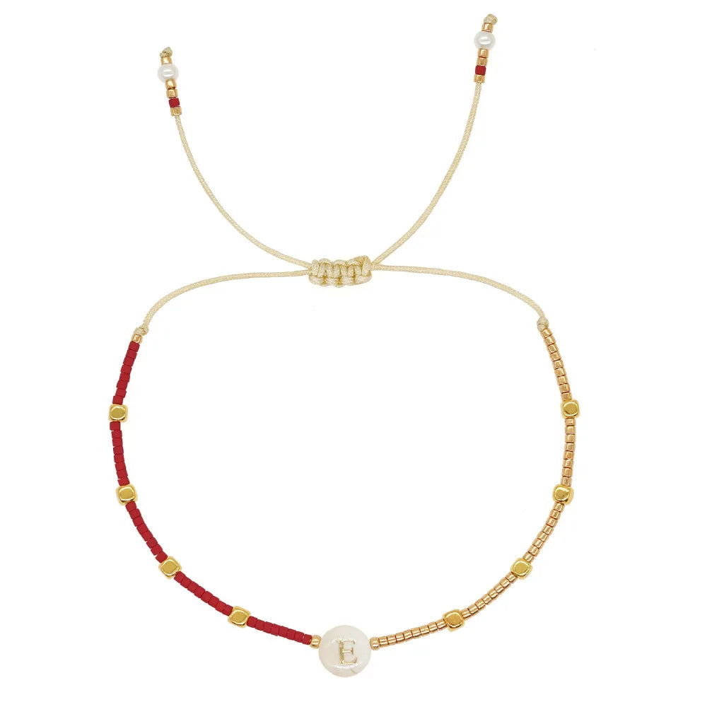 Bracelet bicolore initiale - lettre