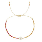 Bracelet bicolore initiale - lettre