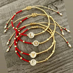 Bracelet bicolore initiale - lettre