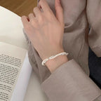 Elegante Pulsera de Esclava con Perlas para Mujer