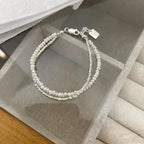 Elegante Pulsera de Esclava con Perlas para Mujer